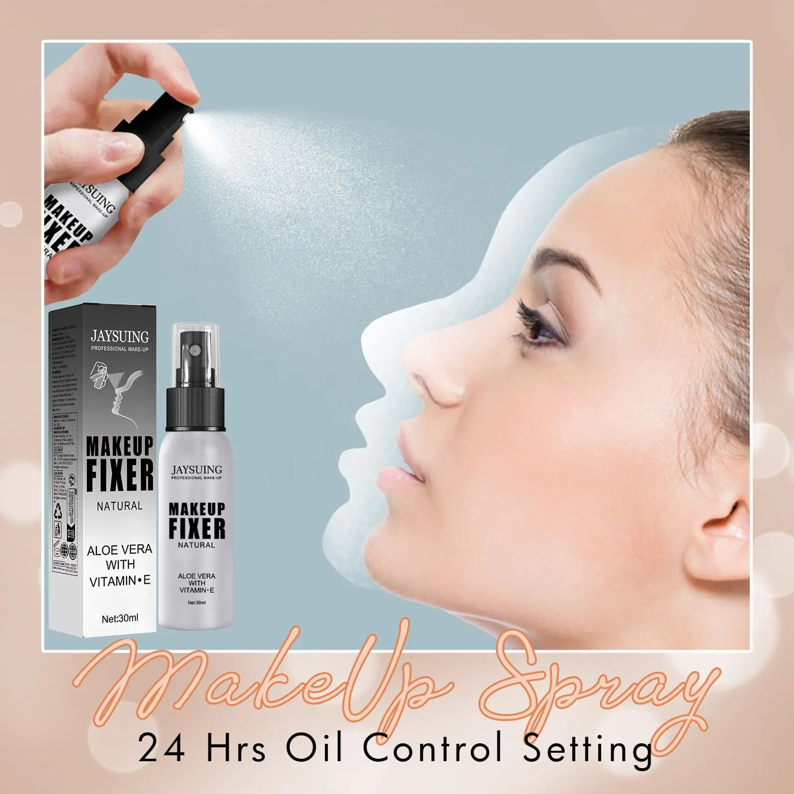بخاخ إعداد المكياج، لمسة نهائية غير لامعة، يدوم طويلاً للتحكم في الزيت، كريم أساس منعش، خفيف الوزن ومقاوم للماء، بخاخ مثبت للمكياج #3