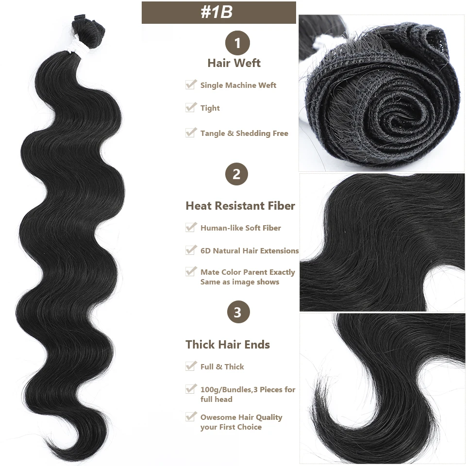 Body Wave pasma włosów w koński ogon 26 cali fortepianowy blond naturalne włosy syntetyczne splot Ombre brązowy 613 blond doczepy z włosów