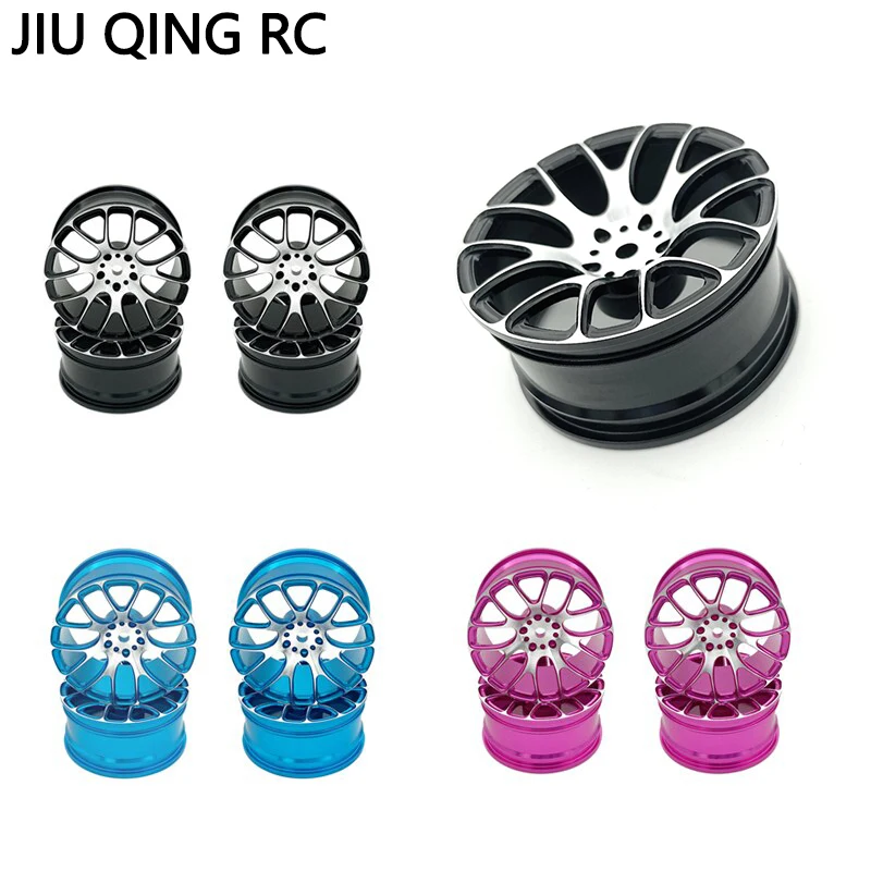 4 Pcs Aluminum Alloy Wheels 52*26MM Wheel Hub Suitable for HSP HPI Redcat Kyosho Sakura Tamiya TT02 MN86K 1/10 RC Road Racing