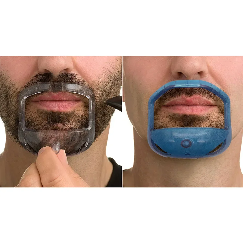 Outil de coiffure de barbe Transparent et modèle de rasage pour hommes, façonneur de moustache, 5 pièces/ensemble