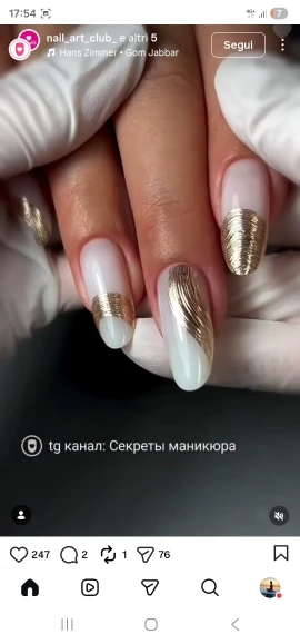 LILYCUTE 5ml Champagne Chrome Gold Metallic Liner Gel Polish Super-Bright Mirror Effect French Style Drawing Line Nail Art Gel photo review