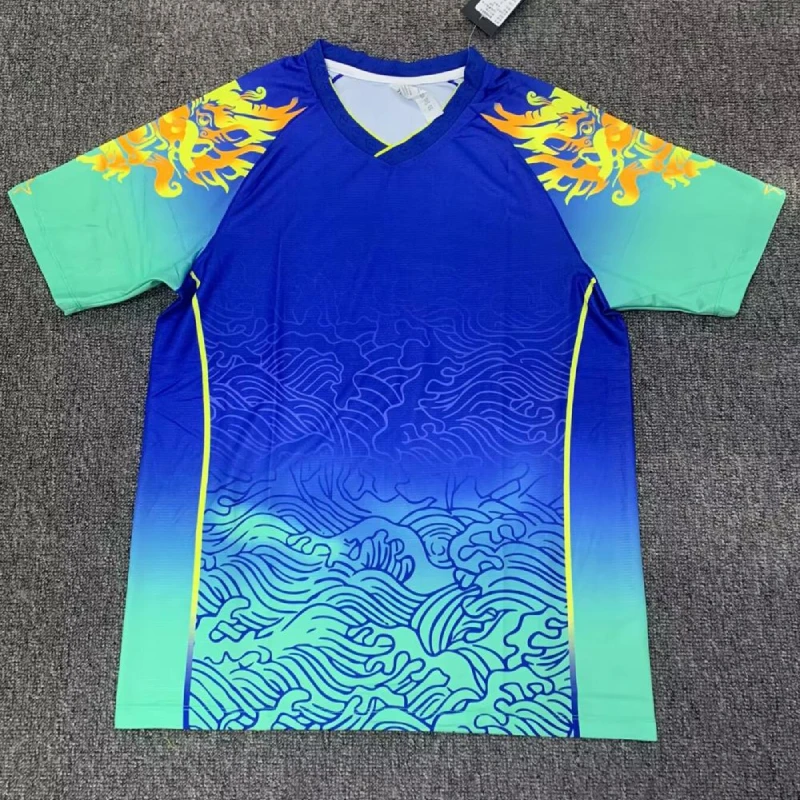 China Dragon camicia da Ping Pong rosso blu modello asiatico camicia da Badminton uomo donna bambino formazione Ping Pong vestiti vestiti da gioco