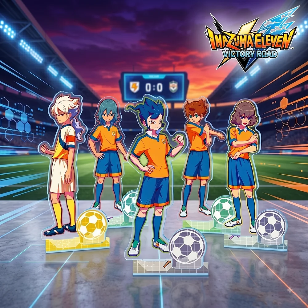 New Inazuma Eleven Acrylic Stand Keychain Endou Gouenji Kidou Soccer Uniform Style Cartoon Figure Desktop Decor Character Merch