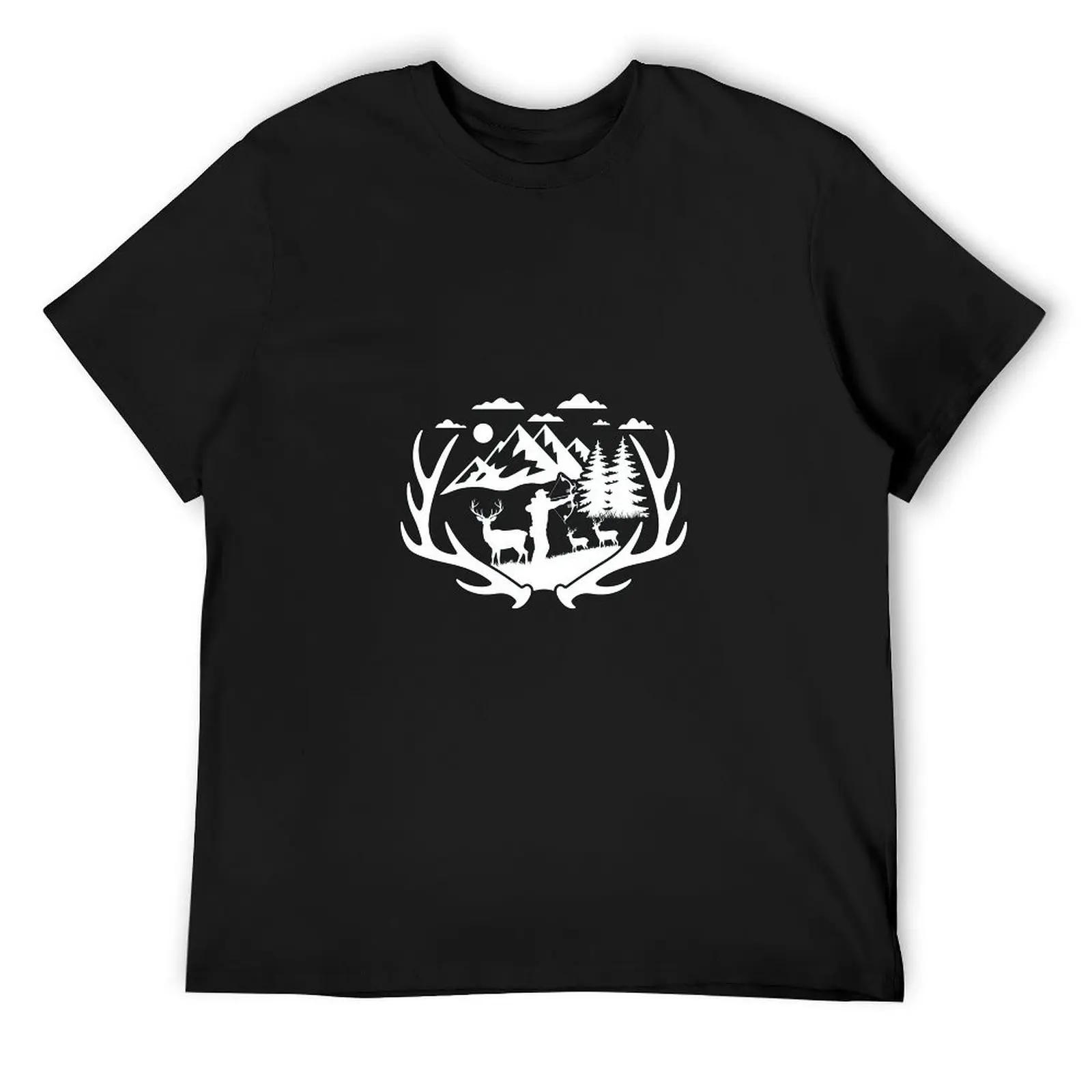 Rustic Cartoon Camo Bow Mallard Duck Duck Call Black Tshirt Country Outdoor Breathable Casual Hunting Tee