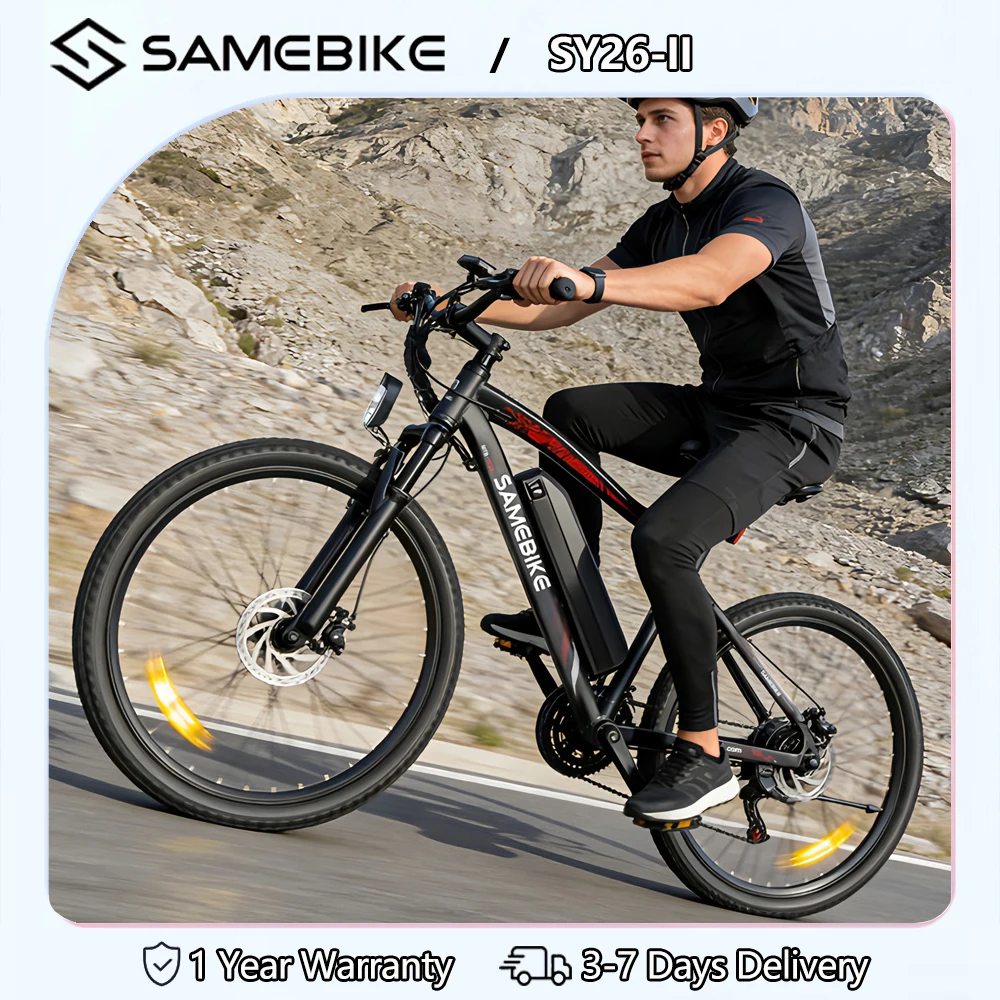 Image of Samebike 26 Zoll SY26-II Mountain E-Bike 36V14Ah Lithium-Akku Hinterradnabenmotor Elektrofahrrad Doppelscheibenbremse LCD-Display Elektrofahrrad