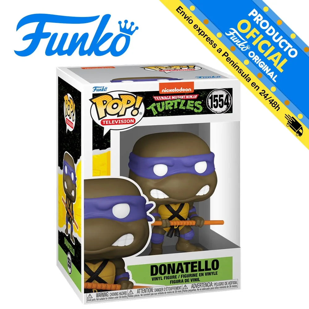 FUNKO POP! NINJA TURTLES - DONATELLO, 78049, 1554, series, drawings, movie, figure, original, toys, boys, girls, gifts, collector, dolls, store, box, new, official license