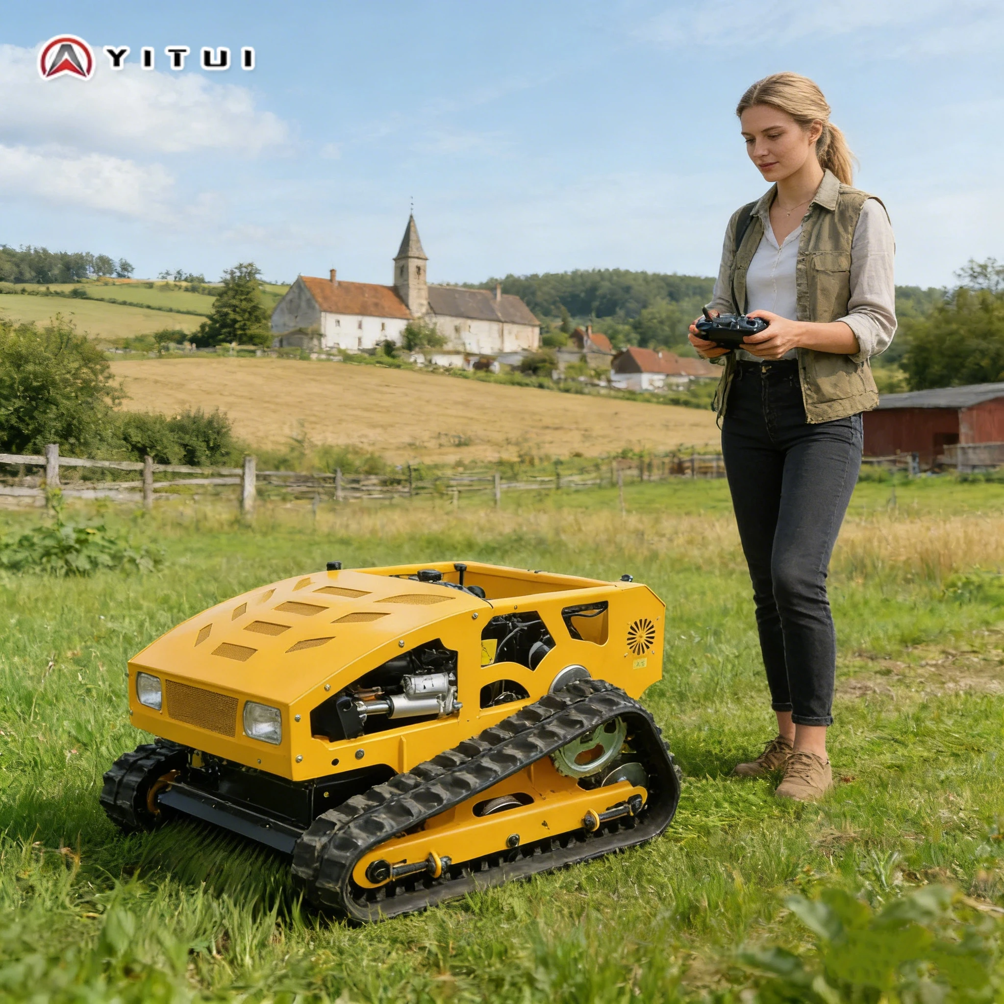 

Customized Long-battery-life Remote Control Lawn Mower Removal Large Remote-Controlled Lawn Mower Climbing-Capable Lawn Mower