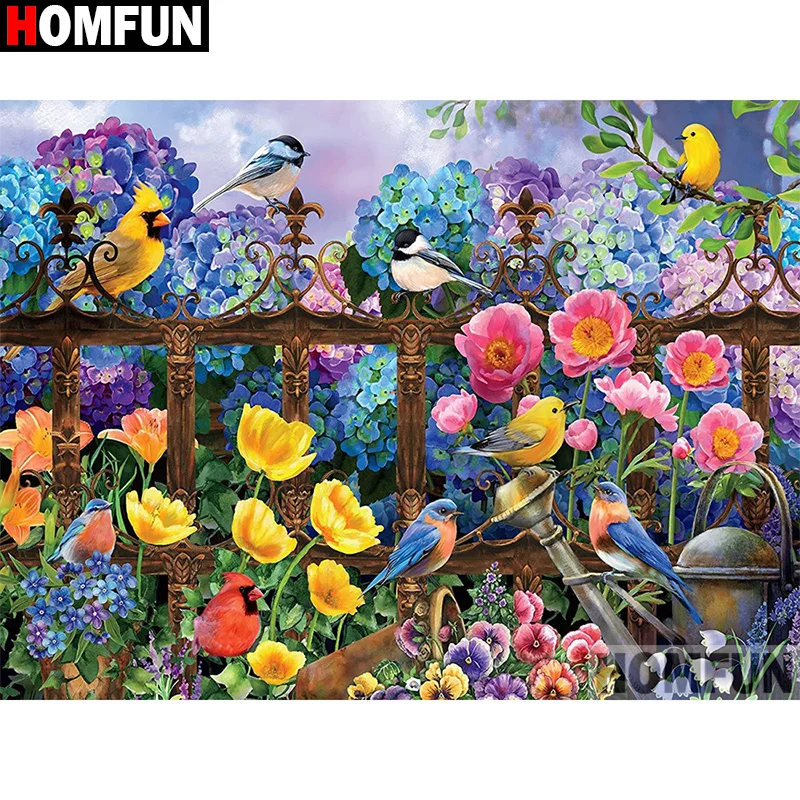 HOMFUN Full Diamond Embroidery Diy 5D Diamond Painting Cross Stitch \