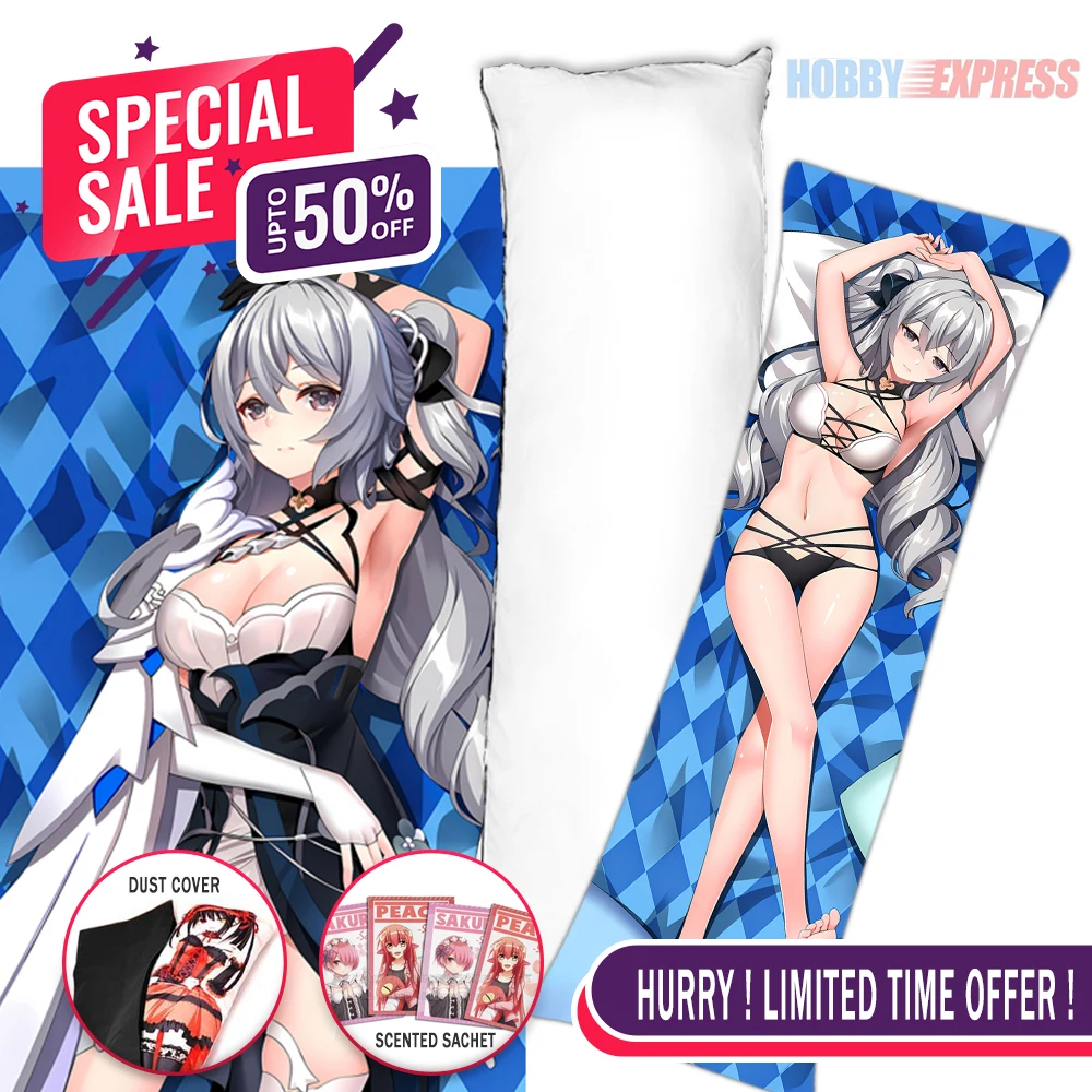 

Hobby Express Anime Dakimakura Japanese Otaku Waifu Hugging Body Pillow Cover Case Bronya Honkai Star Rail 007328