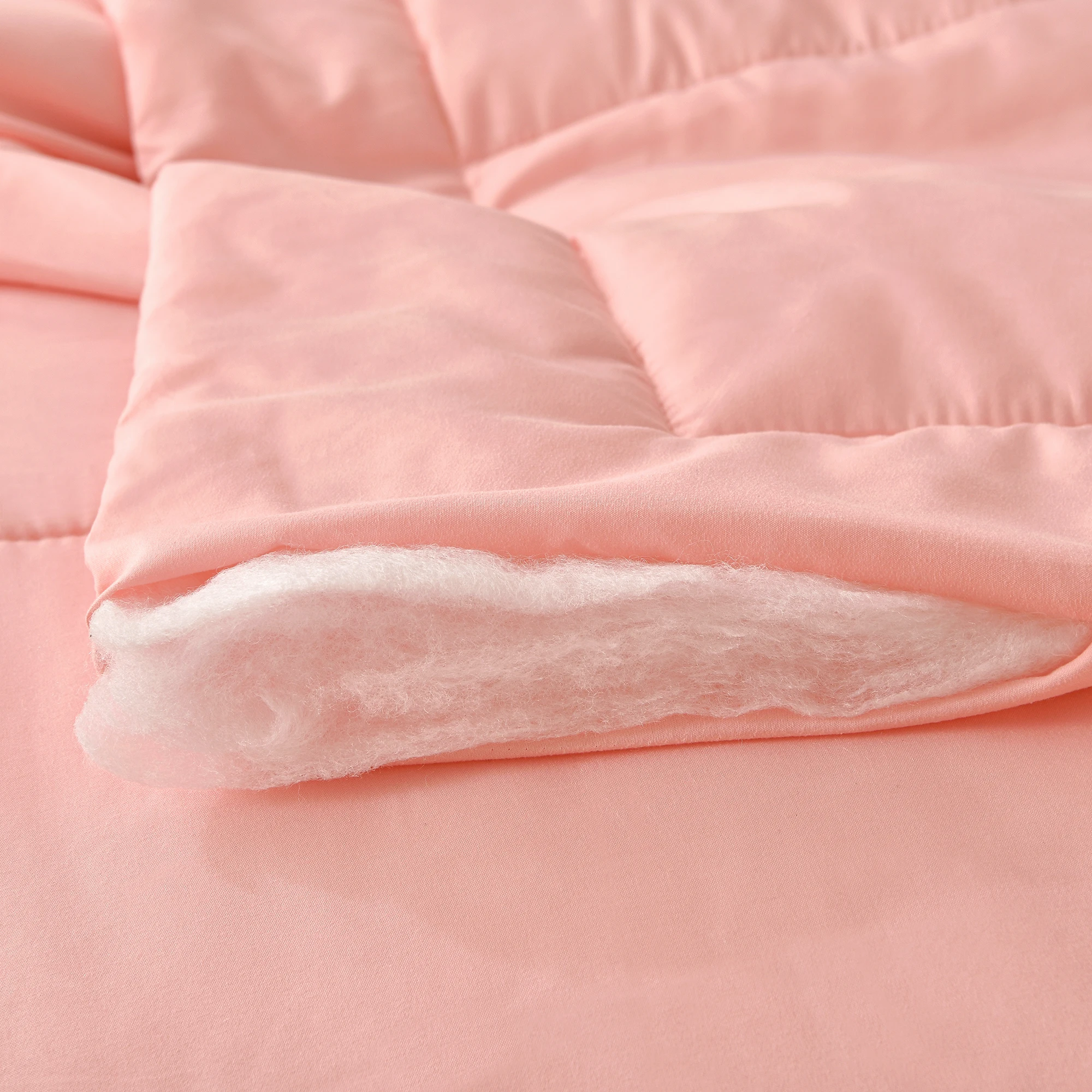 7 Pezzi Trapunte Letto Queen Size Set di biancheria da letto per tutte le stagioni Letto in una borsa con trapunta, lenzuola, federe e federe, Rosa