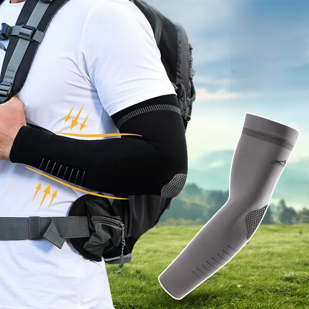 AliExpress New Ice Silk Sleeves Men's Cycling Quick-drying Breathable Arm Sleeves UV Protection Elastic Tattoo