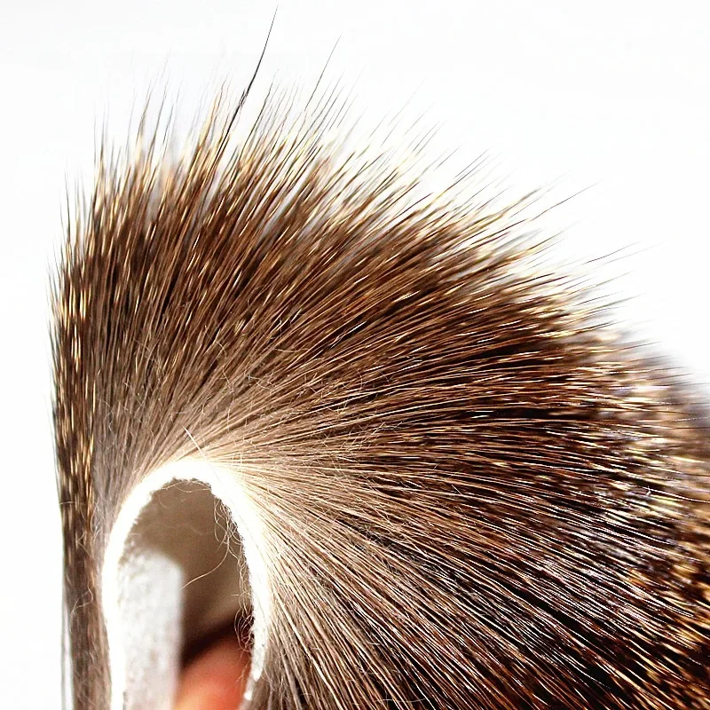 KKWEZVA 8X8cm Body Deer Hair Patch Caddis Stimulater lej pływający suchy materiał muchowy wędkarstwo wiązanie muchowe skrzydło Natural Color — zdjęcie 2