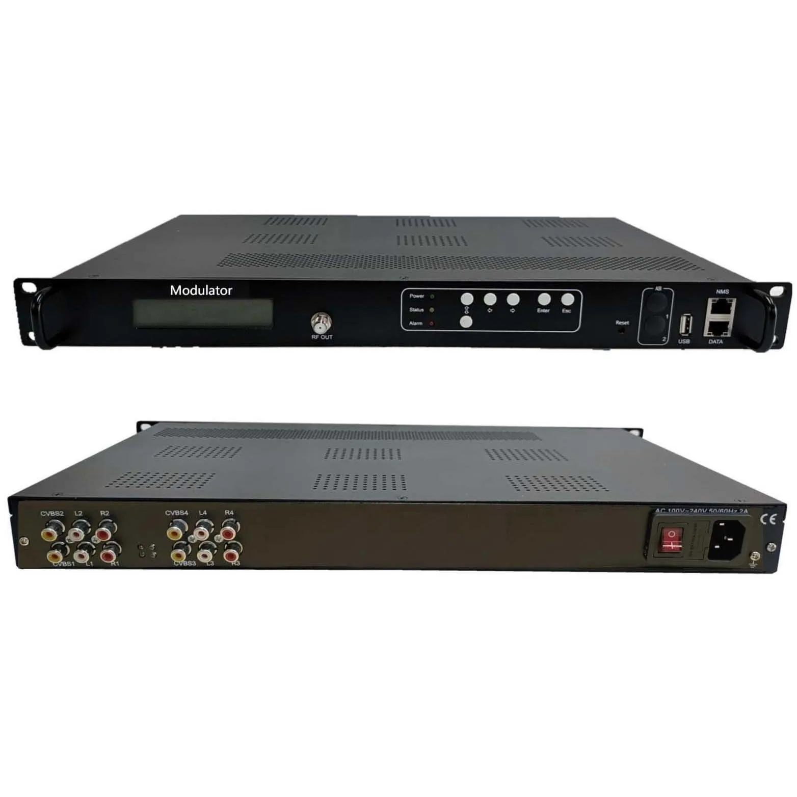 

4 CVBS to SD RF modulator, AV/CVBS to DVB-T/C/ATSC/ISDB-T encoder modulator , MPEG2 video compression CATV modulator, digital SD