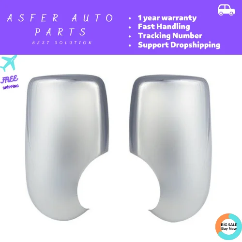 Mirror Cover Chrome Stainless For Ford Transit 2003-2013 Right Left 2 Pcs Set Car Accessories High Quality