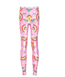 Leggings donna arcobaleno nuvola stampata legging elastico M 3604