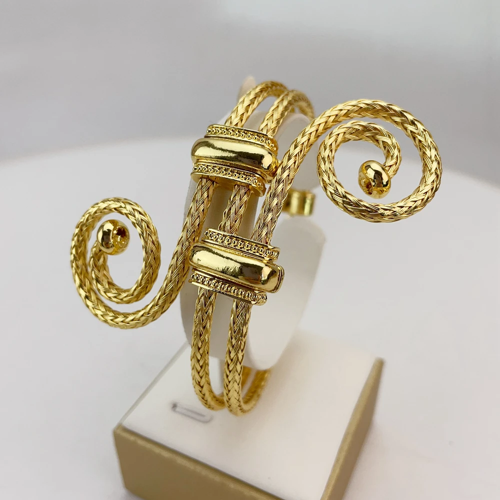 EMMA مجموعات مجوهرات فاخرة برازيلية للنساء دبي مطلية بالذهب الأفريقي اليدوية الزفاف مجموعة الزفاف قلادة جريئة FHK21123