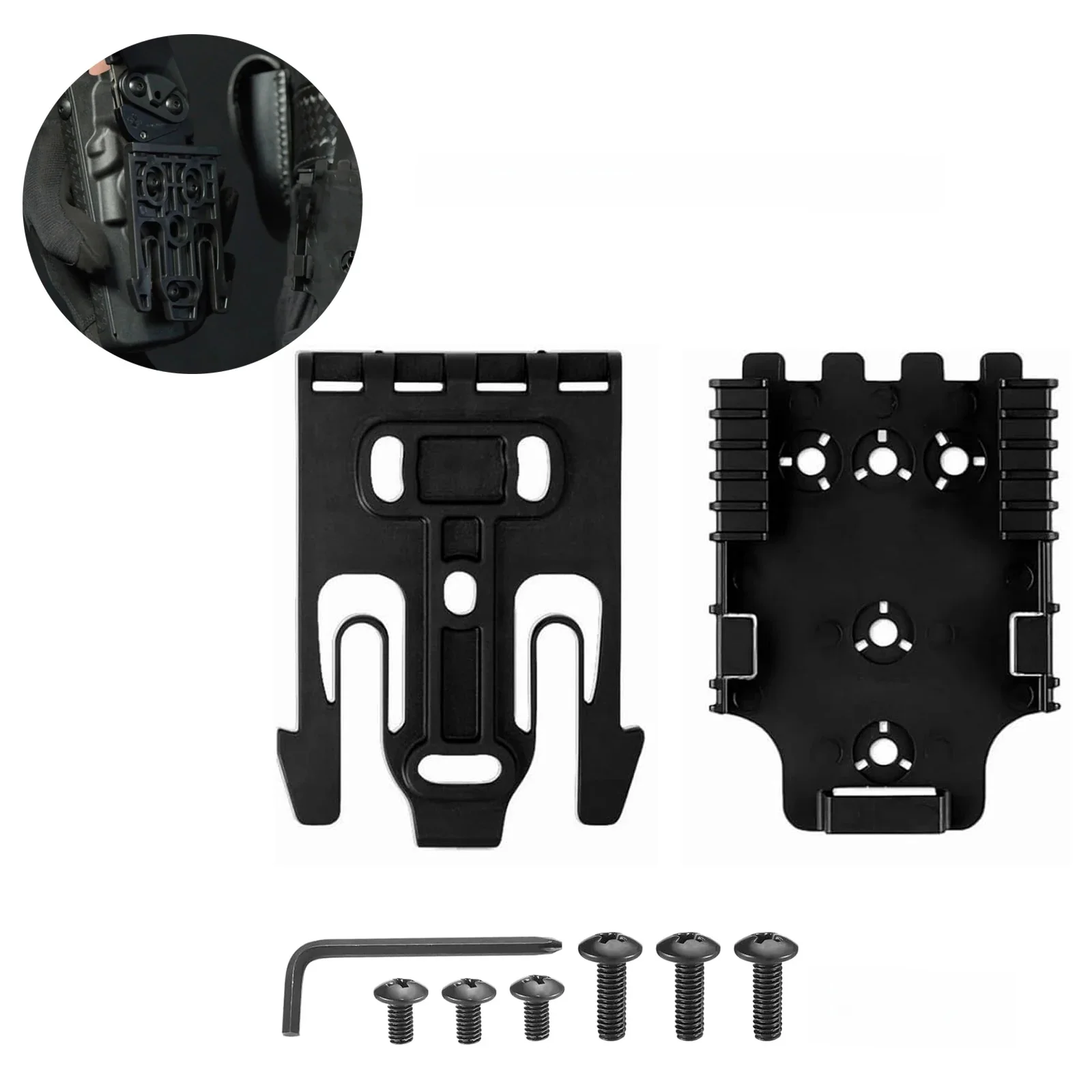 Taktyczny system blokowania QLS 19 22 zestaw kabura na pistolet adapter do paska pistolet szybki odbiornik i widelec polowanie strzelanie szkolenie sprzęt Airsoft — 2