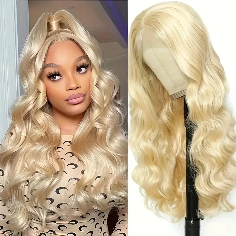 

HAIRTIME 613 Blonde Wigs 13x6 HD Lace Body Wave Wigs 13x6 Transparent 613 Blonde Brazilian Front Human Hair Wigs for Women