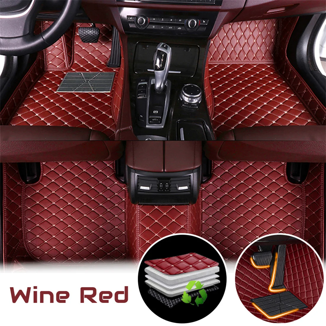 

Durable PU Leather Car Floor Mat for Lexus CT200h 2011-2017 Auto Carpet Accessories Interior Parts