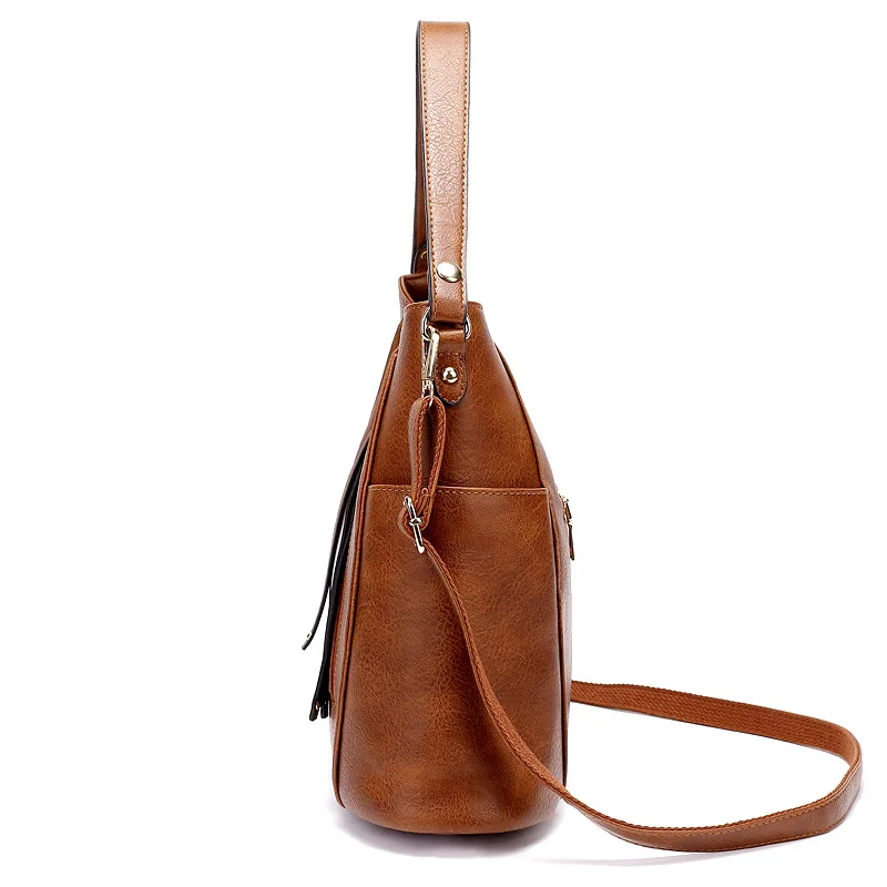 High Quality Genuine Leather Women Crossbody Shoulder Bags Luxury Solid color Cow Leather Handbag Female Messenger Tote Sac