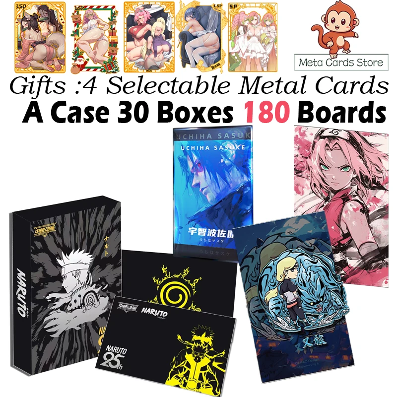 New Naruto Colored Paper Collection Cards Hobby Anime Doujin Booster Box CCG Game Card Toys Game Card Kids Gifts