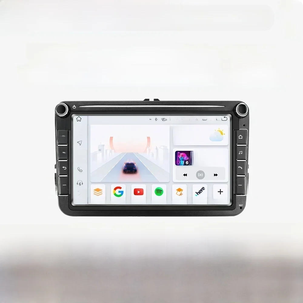 Carplay Android 12 Autoradio multimedia Speler Audio Stereo GPS Navi Voor VW POLO GOLF 5 PASSAT SKODA SEAT TOURAN TIGUAN JETTA - afbeelding 2
