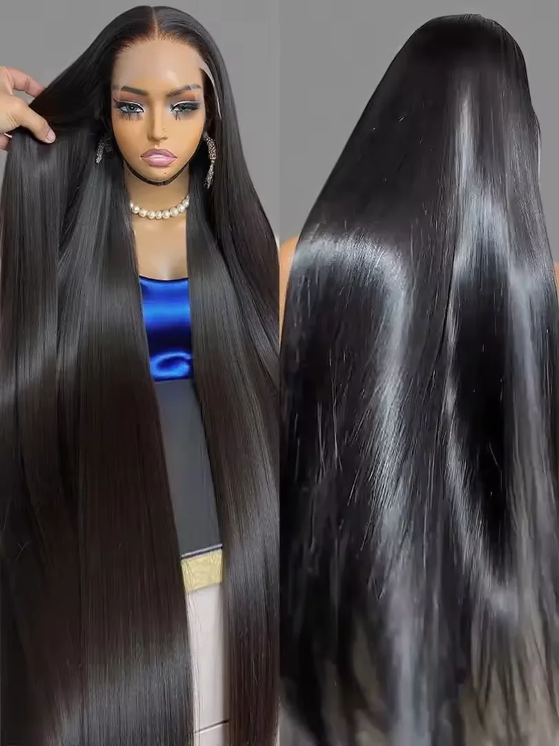 

200% Плотность 13x6 Bone Straight 200% 30 42 дюйма Парики из натуральных волос на кружеве 5x5 Прозрачный бирманский парик 13x4 на фронтальной части шнурка Remy