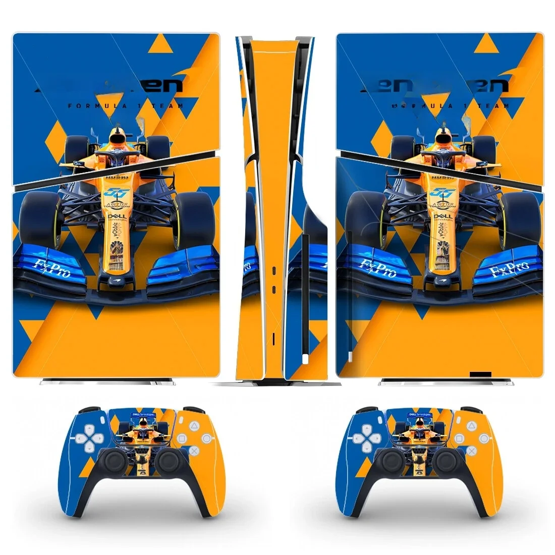 Formule 1 F1 PS5 mince disque peau autocollant couverture pour Console et contrôleurs PS5 mince disque peau autocollant vinyle