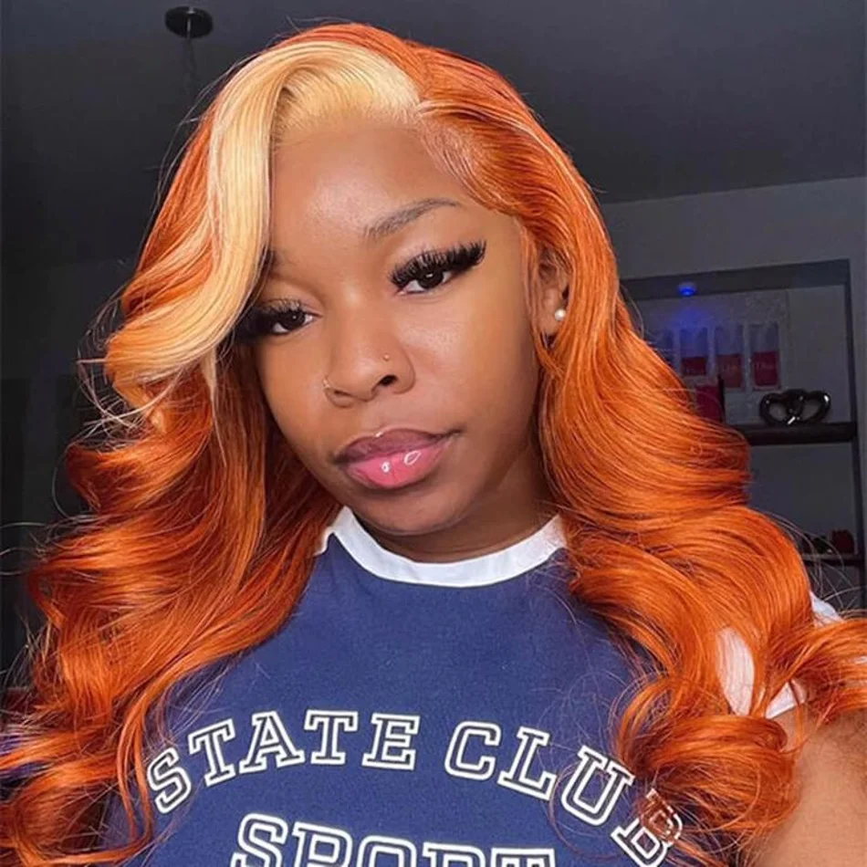 

Water Wave 13x4 Lace Front Human Hair Wigs 30 Inch 13x6 Hd Lace Frontal Orange Ginger Wig Colored Glueless Wig For Women Choice