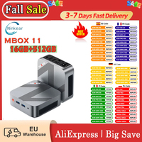 Ninkear Mbox 11 Mini Pc Intel Twin Lake N150 4 Cores Max 3.6Ghz 16Gb Ram 512Gb Ssd Hdmi2.0 + Dp1.4 (4K@60Hz) Dual Screen Display