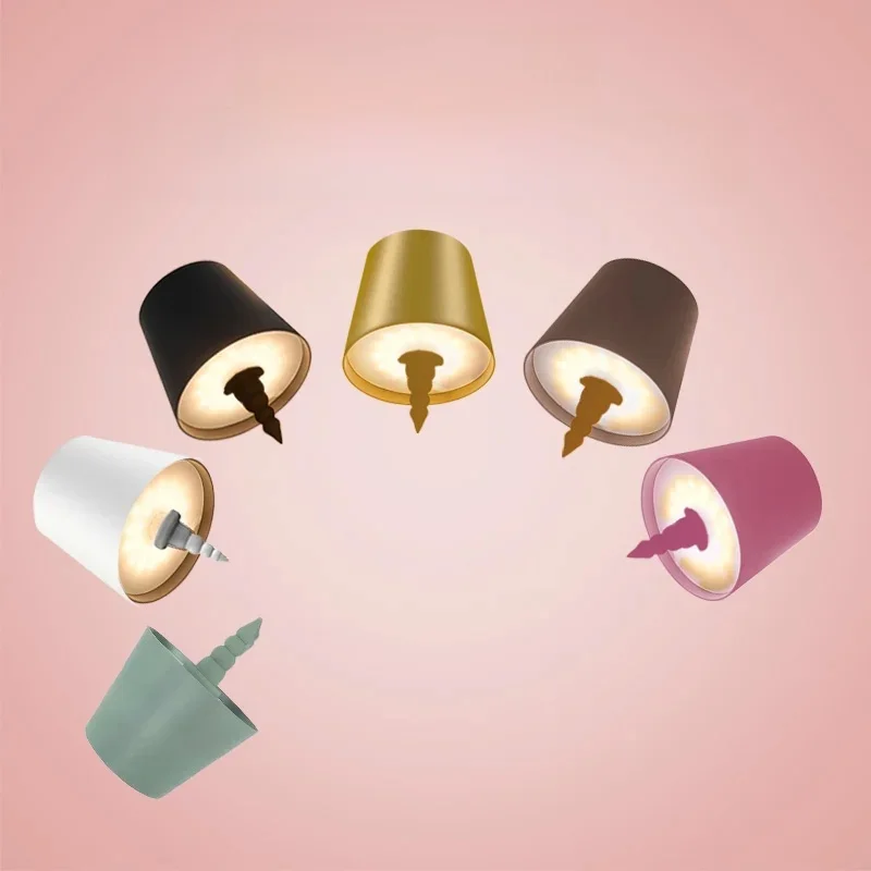 Lampe de Table en bouteille sans fil, commande tactile, 3 couleurs et lampe de nuit à gradation continue, adaptée aux bouteilles de vin et de Bar, lampes de bureau