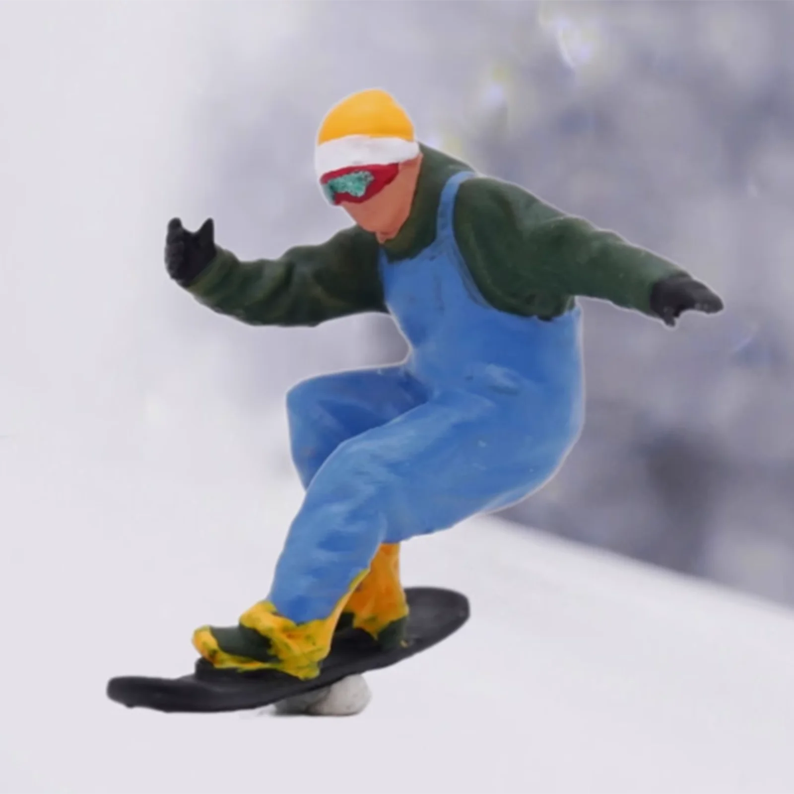 1/64 Schaal Ski Figuur 4 Stuks Miniatuur Skiër Model Sets Realistische Zand Tafel Ornament Skiën Beeldje voor Modeltreinen Spoorweg