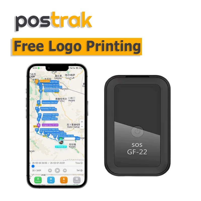 

GF22 The Samllest GPS Tracker with Accurate Location APP Free LifeTime Subscripion