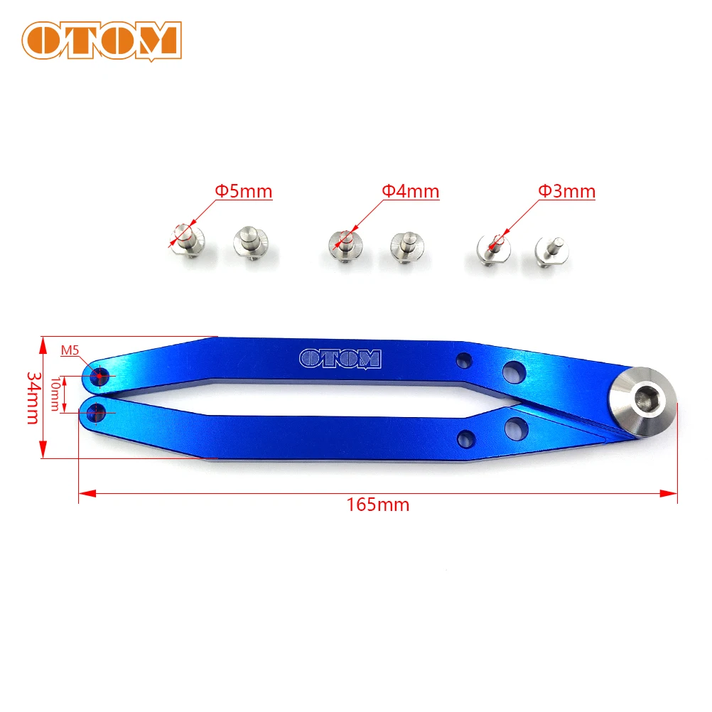 OTOM Motorcycle Rear Shock Absorber Wrench Oil Seal Base Removal CNC Spanner 3/4/5mm Pins Universal Disassembly Bike Repair Tool