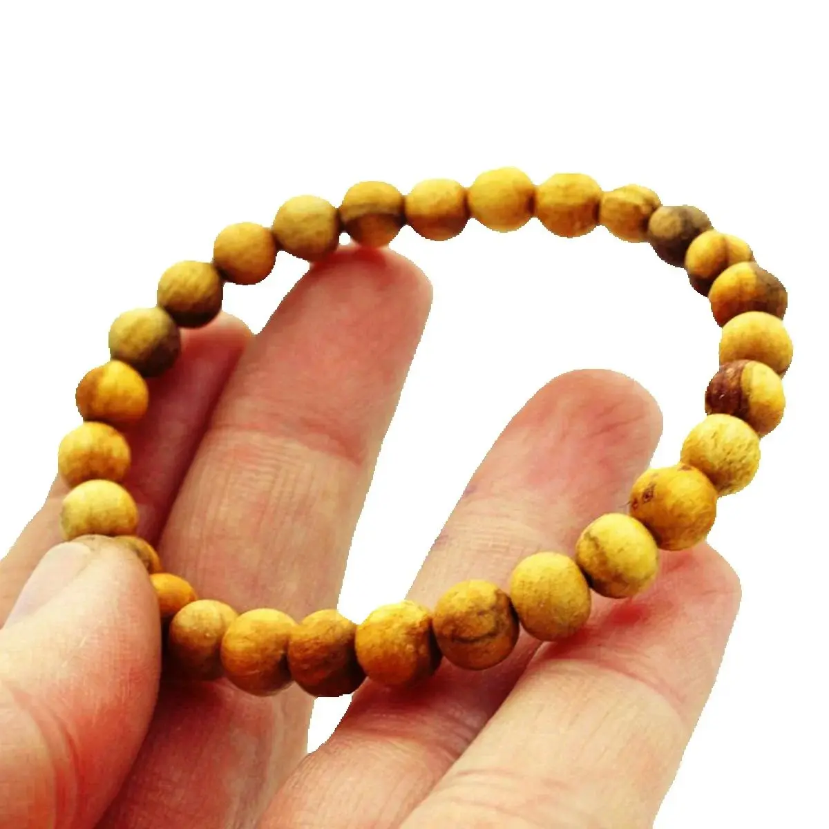 Bracelet Palo Santo 6 mm, naturel, anti-moustiques, anti-rhumatismal, diurétique, antiseptique, purifiant, repousse les mauvaises énergies, purifie les environnements, aide à contrôler le stress