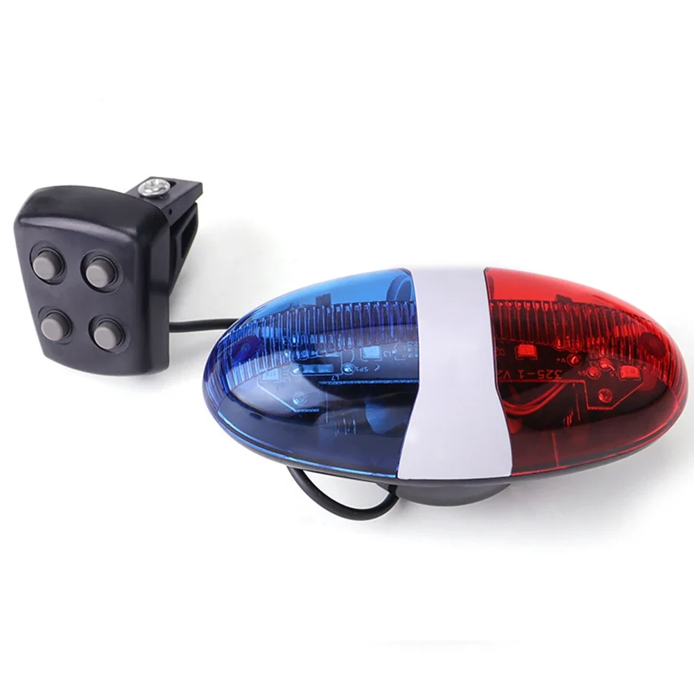 AliExpress Bicycles Bell Police Car Light 6 LED 4 Tone Bicycle Horn Children's Scooter Electronic Horn Bike