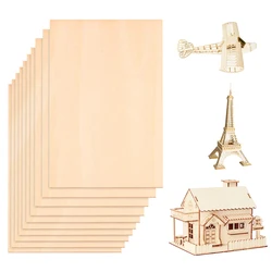 Plywood Sheets,10pcs 300*200*1.5mm Thin Balsawood,Unfinished Unpainted Basswood Plywood,Model Craft DIY Model Wood Plate