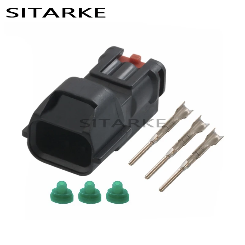 3 Pin Car Engine Connector Crankshaft and Camshaft Tappet Position Sensor Plug for Mitsubishi Hyundai MG641234-5 7283-8730-30