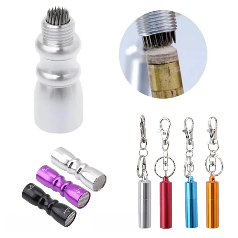 2 Styles queue pointe Shaper billard billard queue de billard pointe Shaper Snooker queue conseils multifonction outil Shaper Scuffer aérateur Tapper