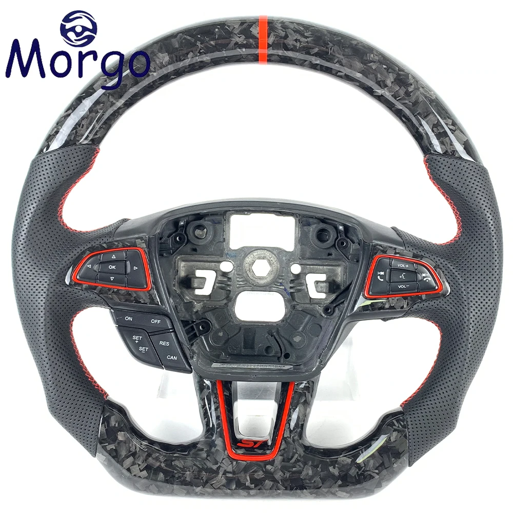 

Custom Forged Carbon Fiber Steering Wheel For Ford Focus MK3 2015 2016 2017 ST RS Car Interior Accessories Steering Wheel