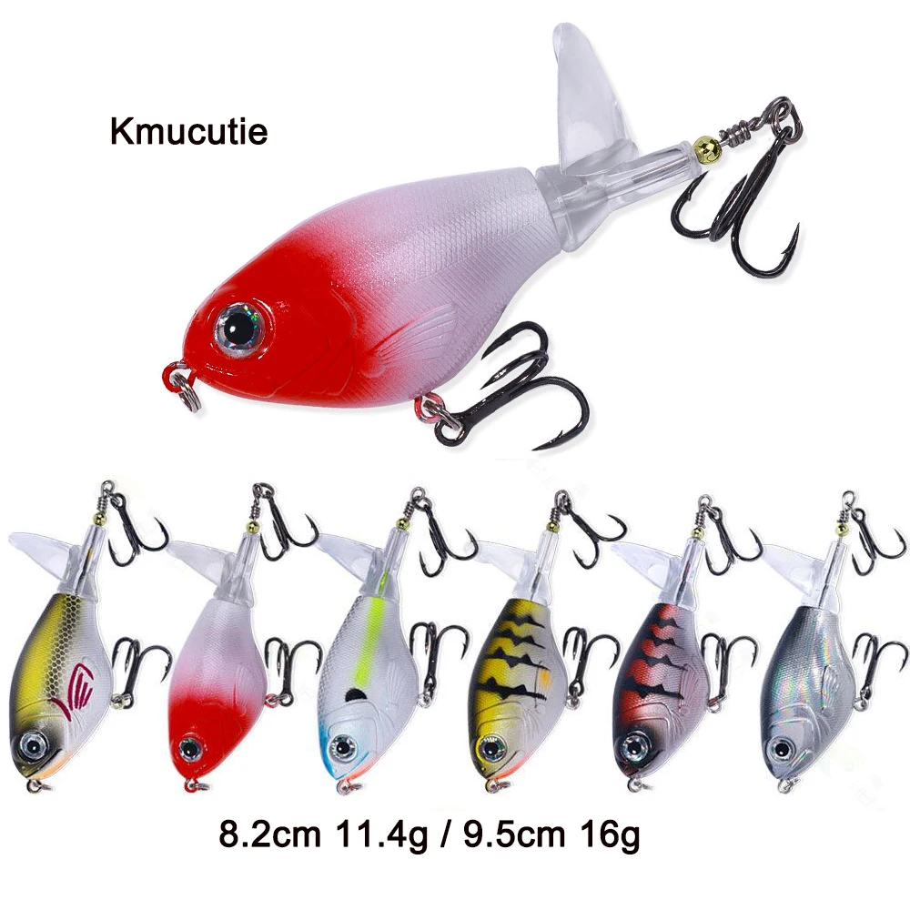 6pcs Top Water Fishing Lures , Whopper Fishing Lure for Freshwater or Saltwater, Floating Lure for Bass Catfish Pike