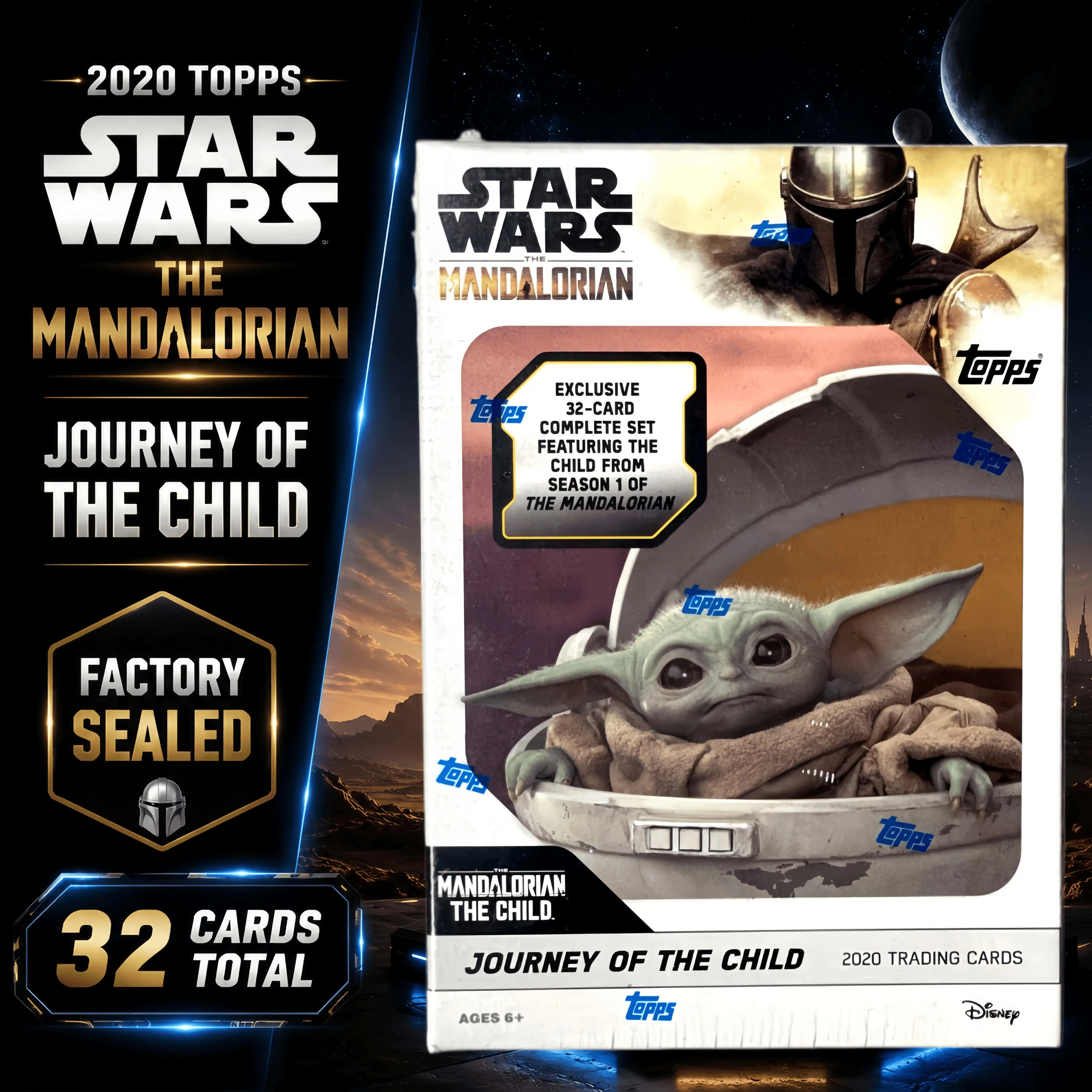 2020 Topps Star Wars The Mandalorian Journey of the Child Blaster Box – 32 Cards Total, Factory Sealed Trading Card Collection, Includes 25 Base Cards, 5 Illustrated Cards & 2 Guaranteed Parallel Cards, Premium Star Wars Collectibles for Fans & Hobby Coll