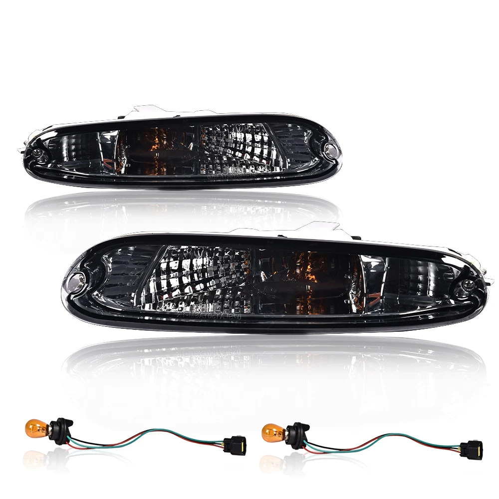 

Front Bumper Signal Corner Lights Left+Right Fit for 1990-1997 Mx-5 Miata Smoke Lens 8Bn151060, 8Bn1 51 060, 8Bn1-51-060