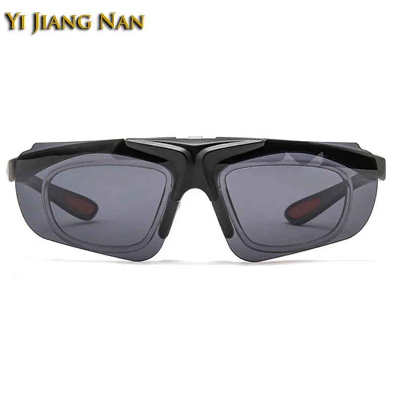 Men Sports TR90 Eyeglasses Polarized Clips Day & Night Prescription Glasses Frame Optical Anti Slip Temples Eyewear Spectacles