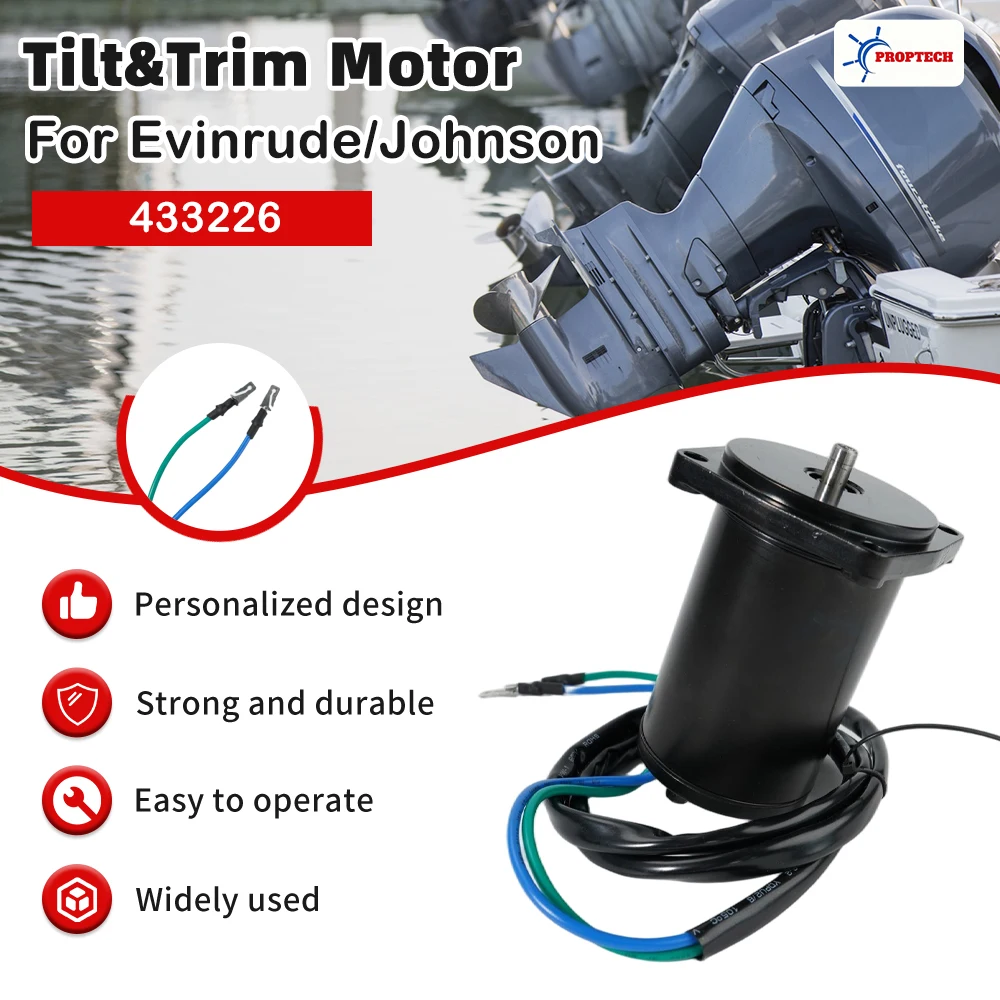 Motor de ajuste de inclinación 433226 para fueraborda Evinrude Johnson OMC 40HP 48HP 50HP Motor de barco OEM 433226 accesorio