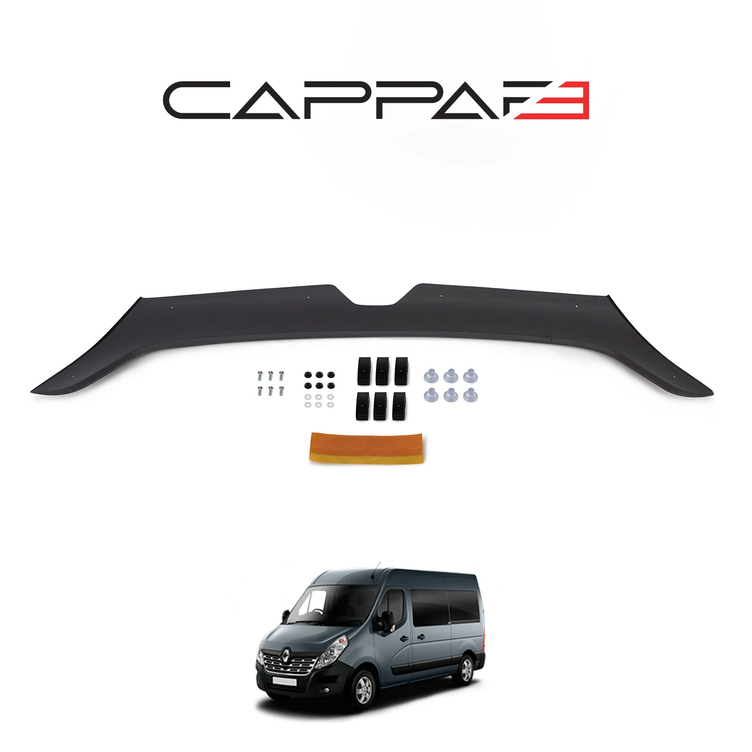 

FOR Renault Master Front Hood Protection Spoiler 2014 To 2018 Models Front Bug Shield Hood Deflector Guard - Sporty Racer Rocker