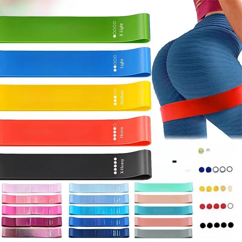 Ensemble de 5 bandes de tension pour l'entraînement physique à domicile, comprend 5 couleurs, entraînement, gym, yoga