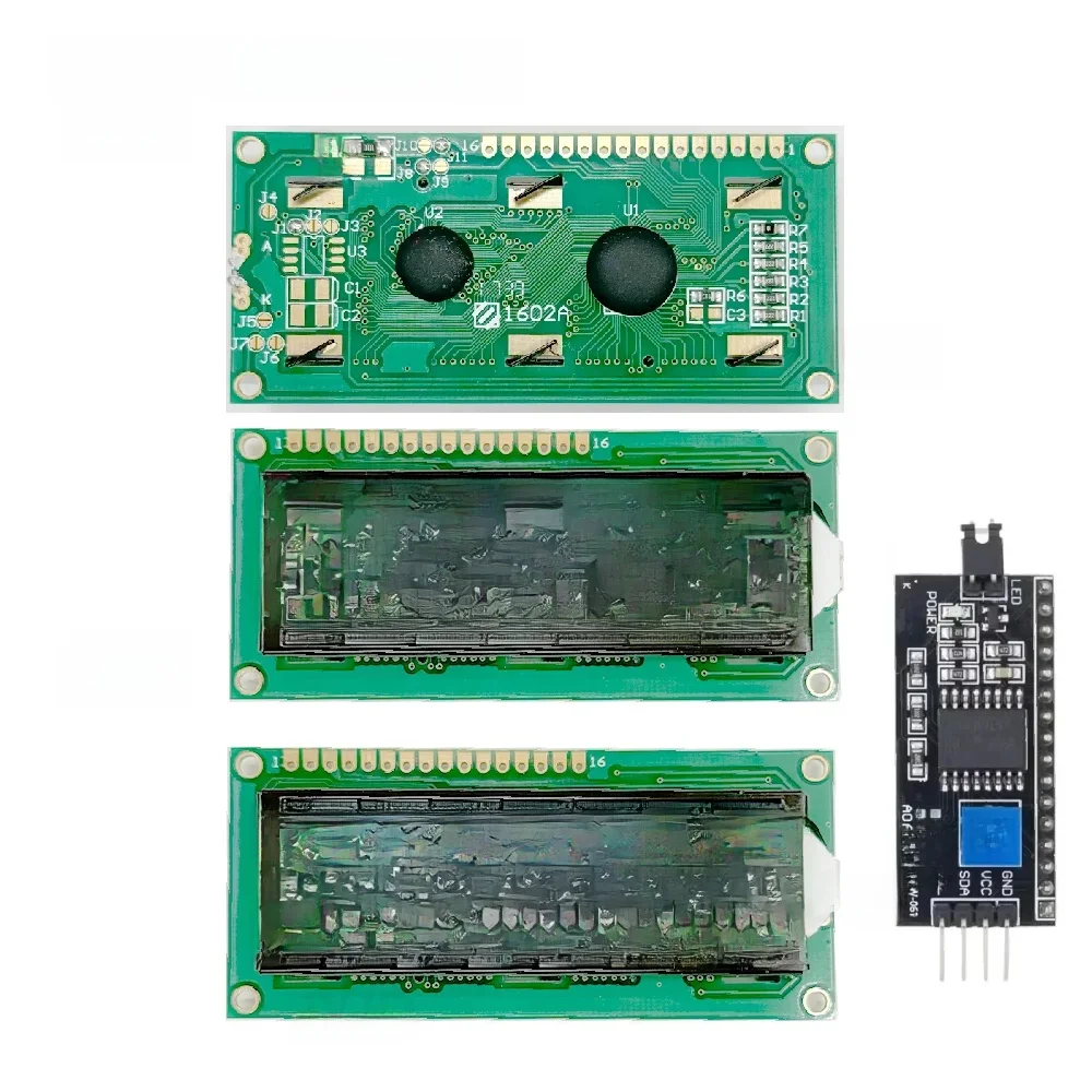 Moduł LCD1602 niebieski zielony ekran dla Arduino LCD1602A znak LCD UNO R3 Mega2560 wyświetlacz PCF8574T IIC I2C interfejs — zdjęcie 2