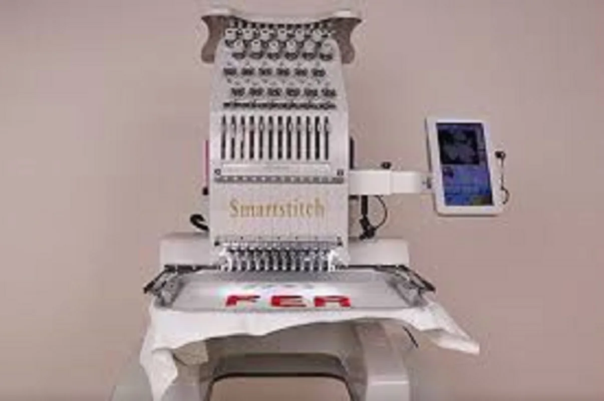 

Горячая Распродажа! FR Smart-stitch S-1201 компактная вышивальная машина с 12 иглами, максимальная скорость 1200SPM, 7-дюймовый сенсорный экран, вышивка 9,5x12,6
