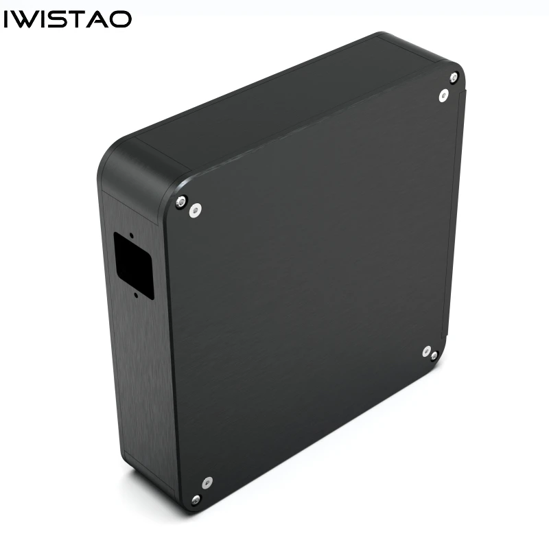 

IWISTAO Rounded Whole Aluminum Chassis for Headphone Amplifier Preamplifier DAC Decoder 214x214×55 Black Silver